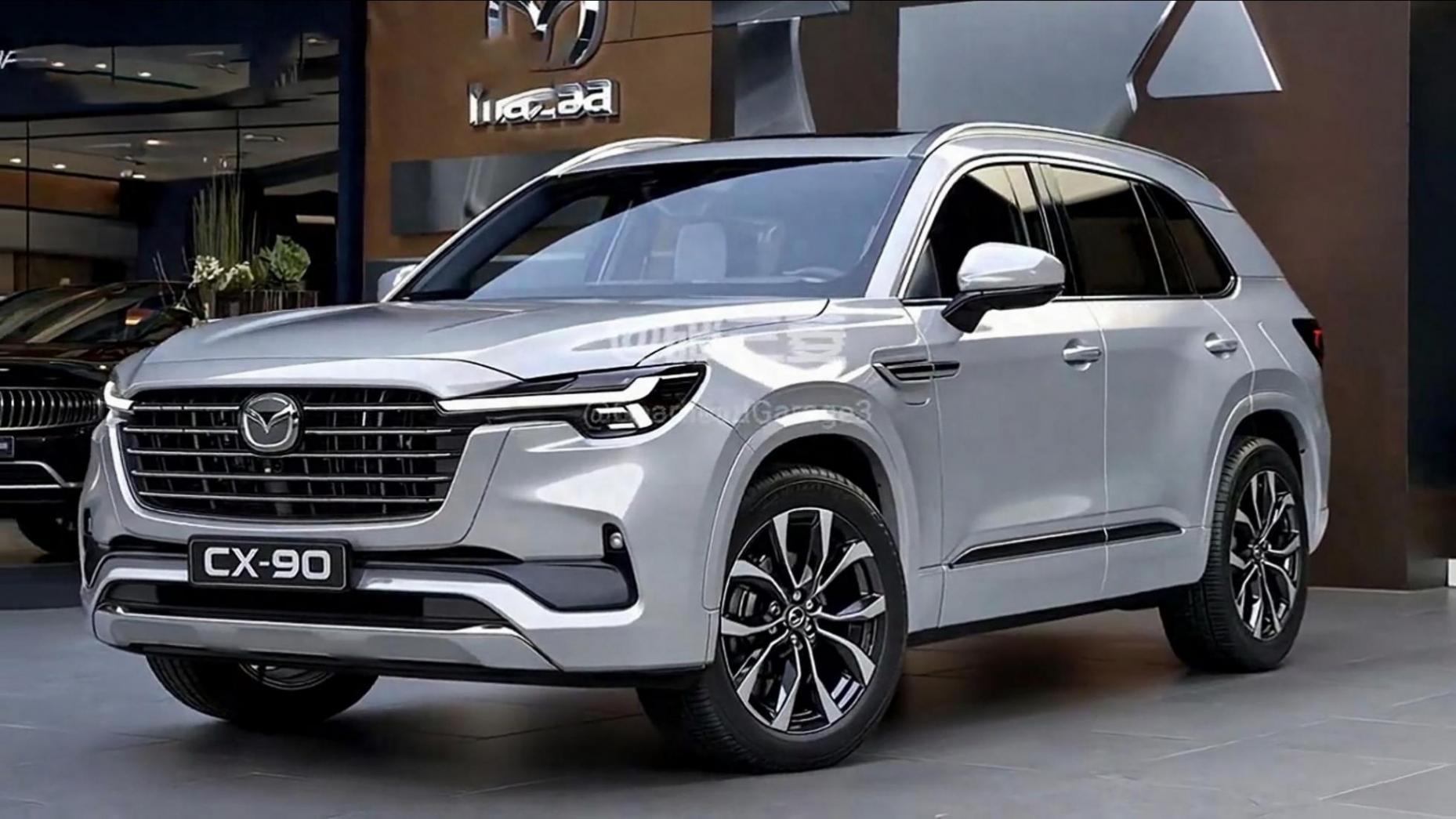 全新一代马自达CX-90渲染图曝光 搭载增程系统 有望国产